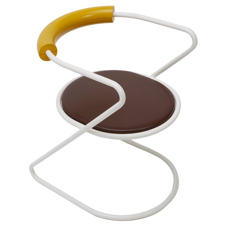 Z-Disk Chair, White, Yellow and Brown For Sale at 1stDibs