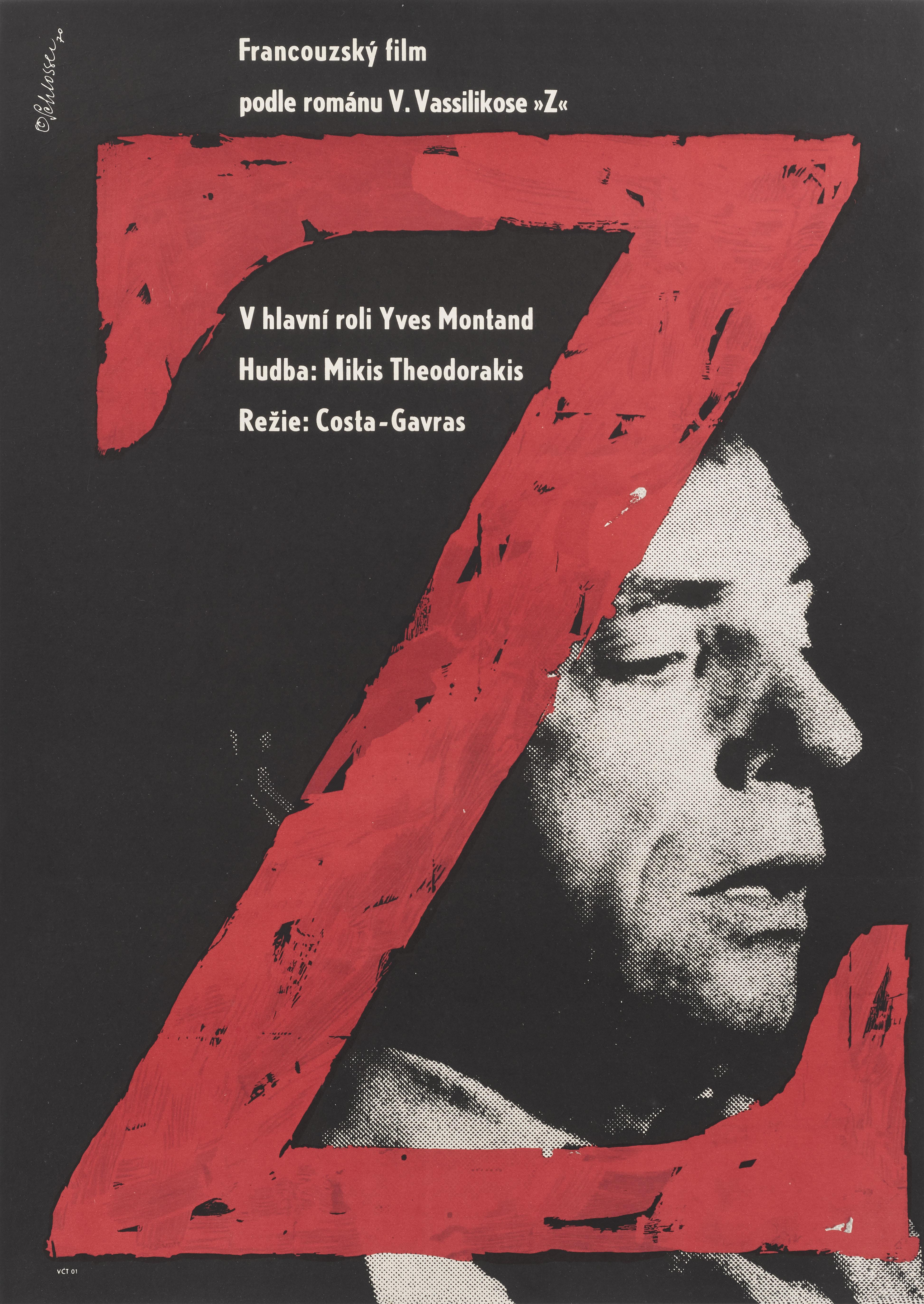 Original Czech film poster for the 1969 French New Wave film Z.
This film starred Yves Montand, Irene Papas, Jean-Louis Trintignant and was directed by Costa-Gavras.
This poster is conservation linen backed and would be shipped rolled in a strong