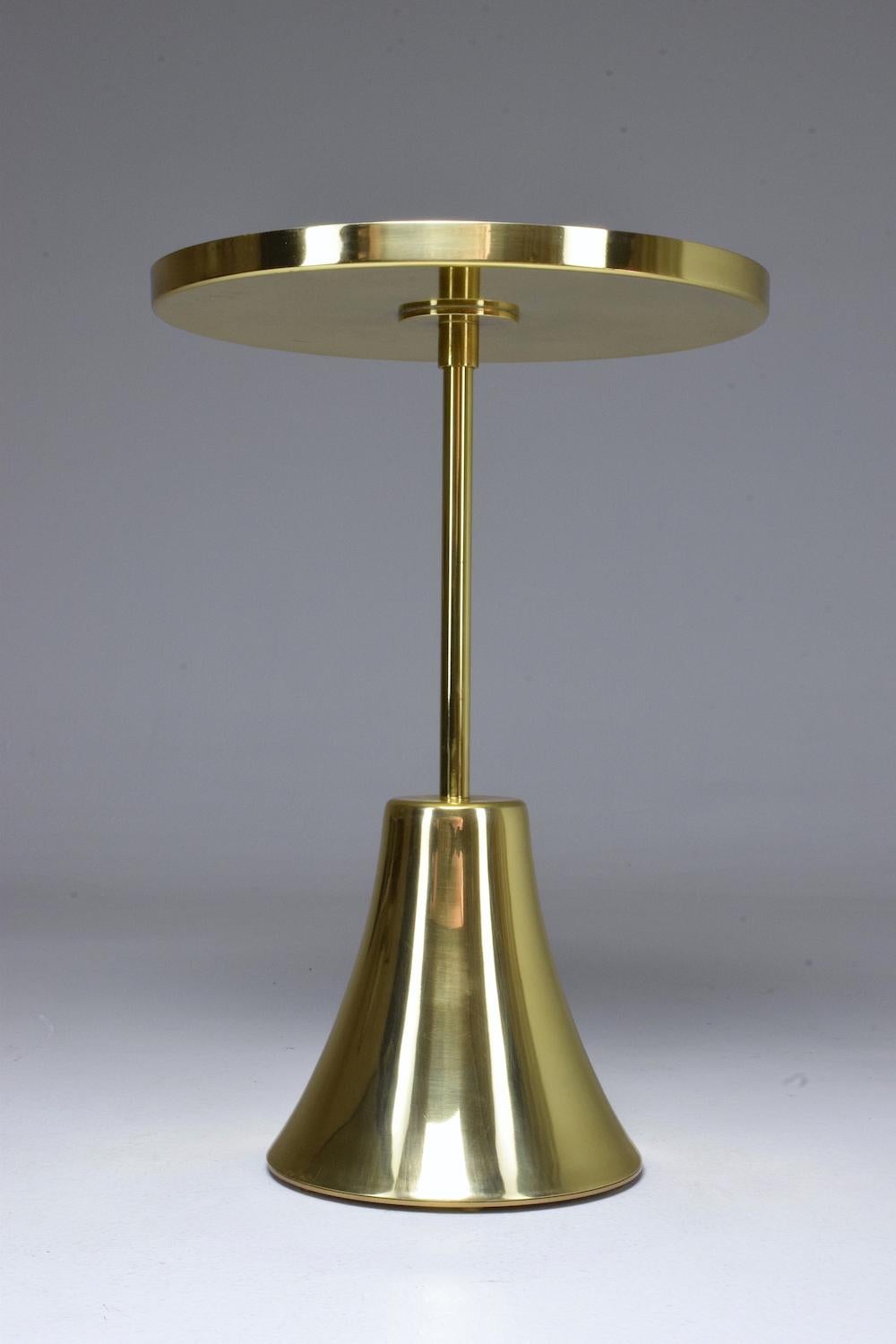 Contemporary Brass and Mosaic Side Table 3