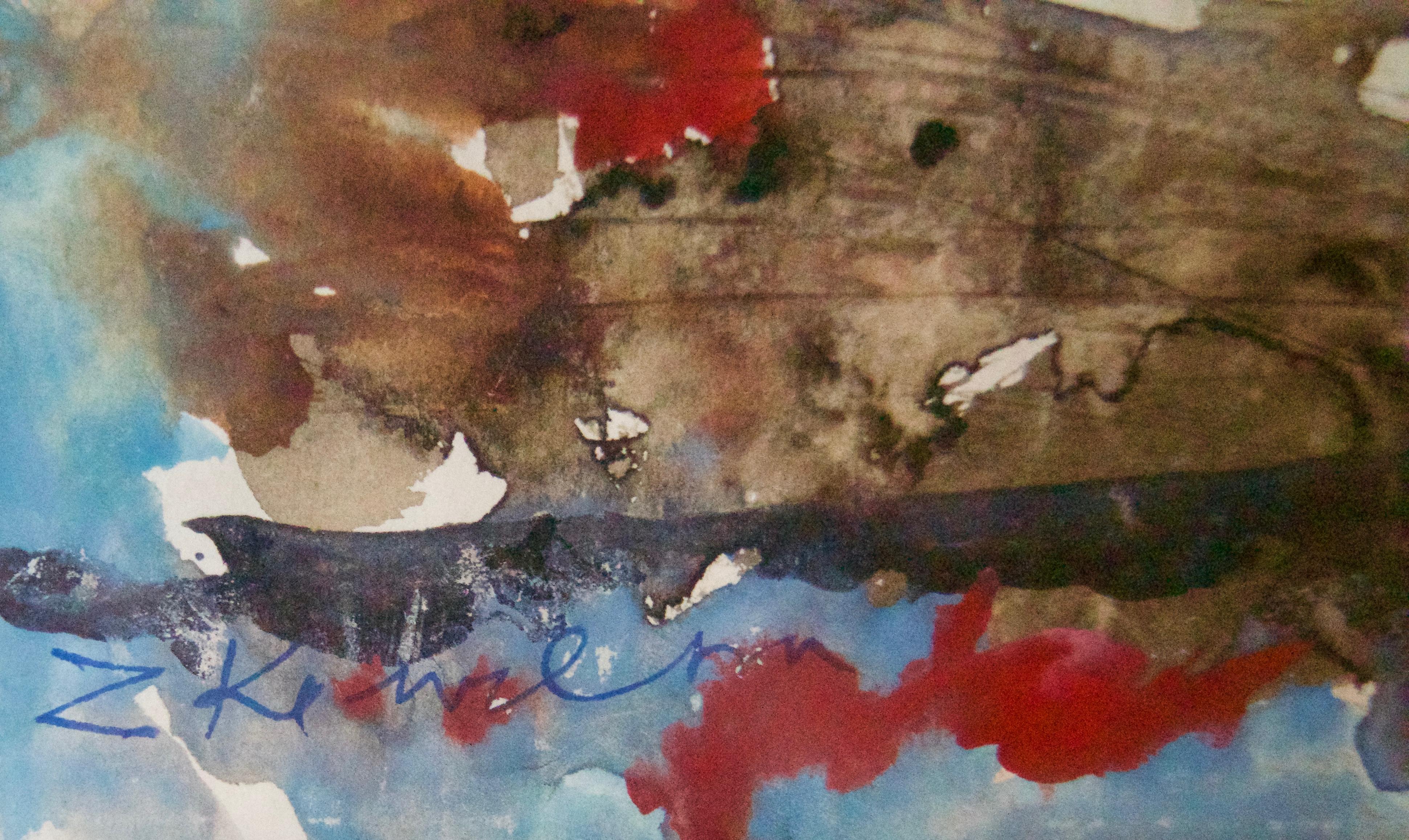 Polish Abstract - 20th Century Watercolor by Z. Krajewska For Sale 3