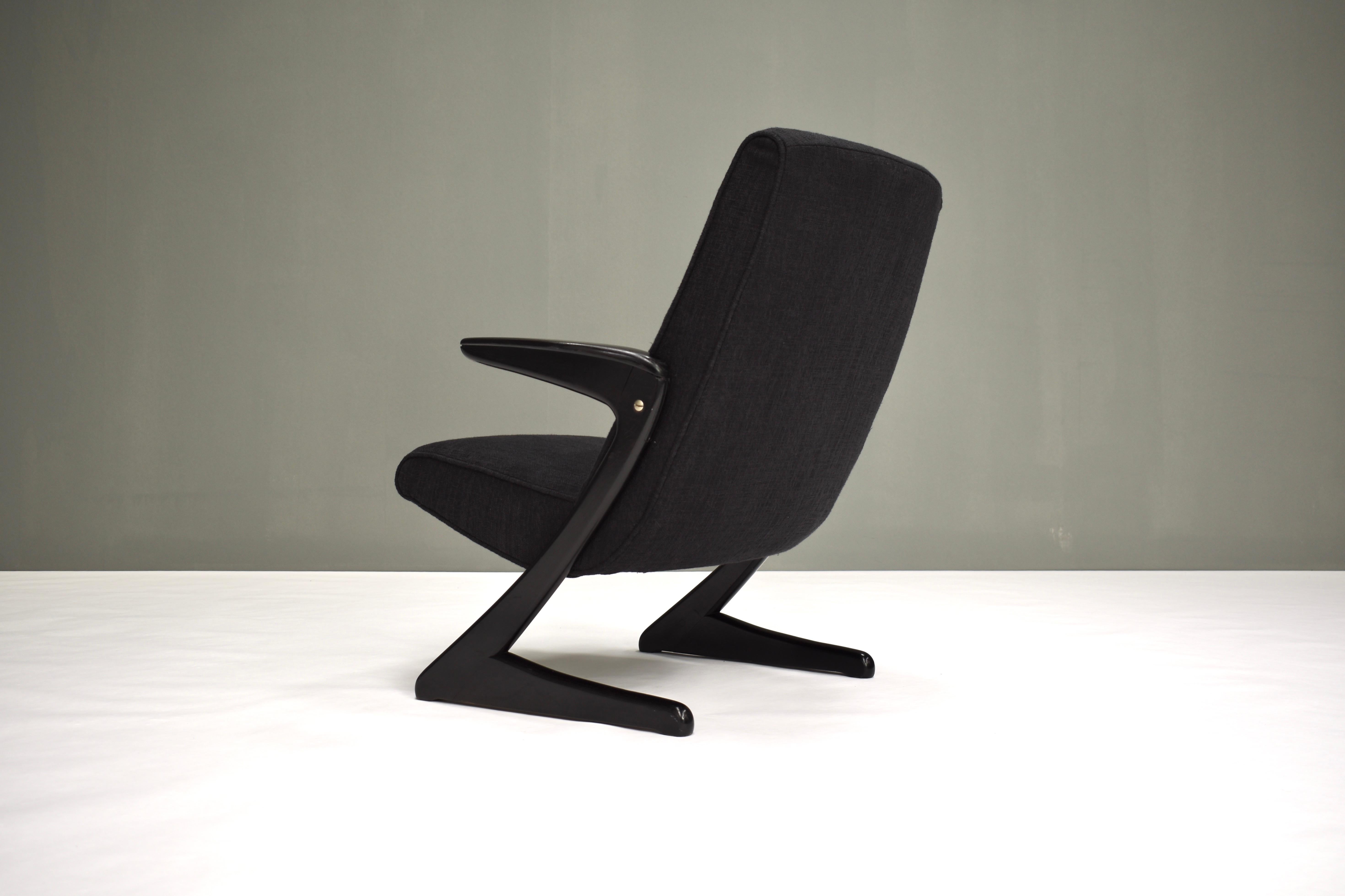 Scandinavian Modern Z Lounge Armchair by Bengt Ruda for Nordiska, Sweden, circa 1950 For Sale