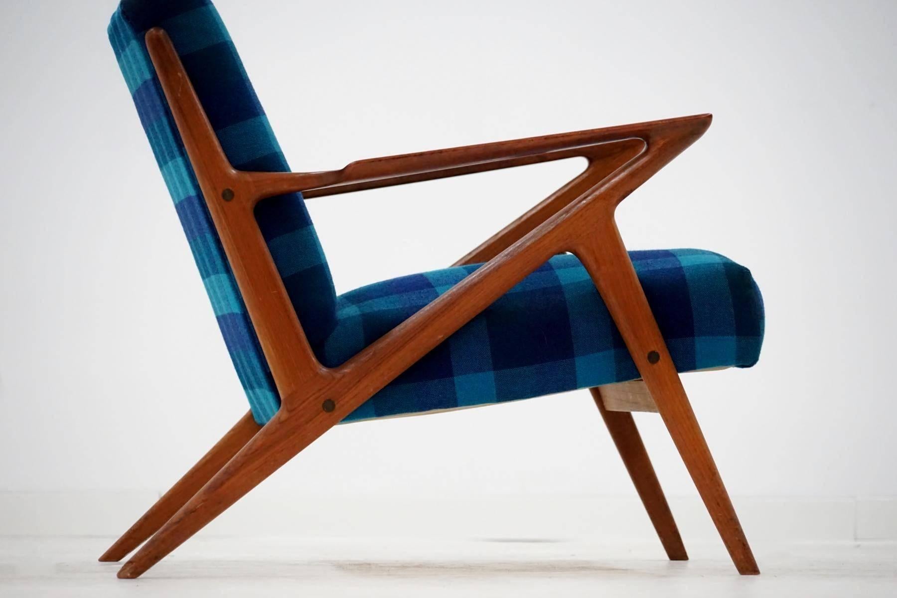Z Lounge Armchair Chair by Poul Jensen & Selig Midcentury Danish Modern, 1950s 1