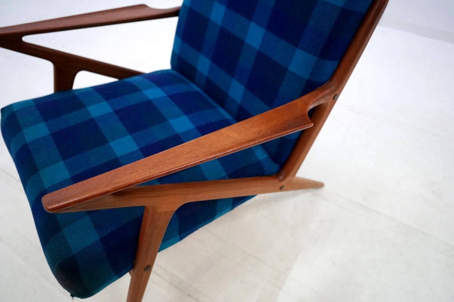Z Lounge Armchair Chair by Poul Jensen & Selig Midcentury Danish Modern, 1950s 3