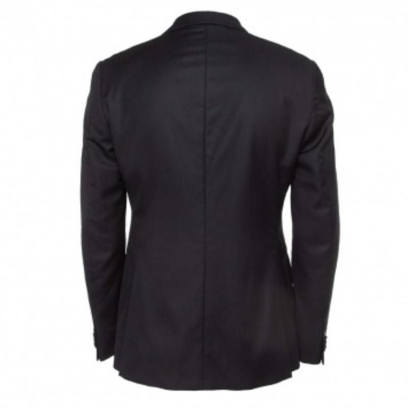 Z Zegna Black Wool Single Breasted Pants Suit L 4