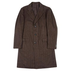 Zegna cappotto a spina di pesce da uomo Taglia ITA56 corre XL/XXL, S924