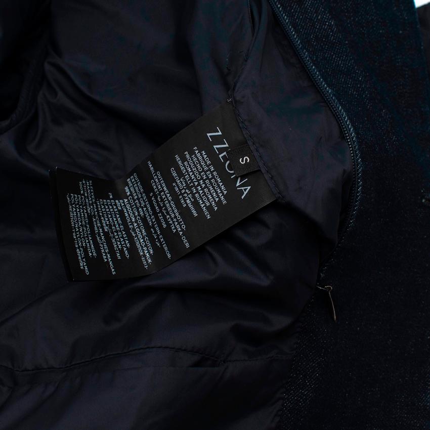 Z Zegna Hybrid Denim Jacket with Quilted Sleeves For Sale 3