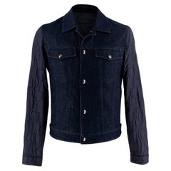Z Zegna Hybrid Denim Jacket with Quilted Sleeves