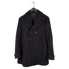 Used  Z Zegna Men Coat Peacoat Jacket Size XL