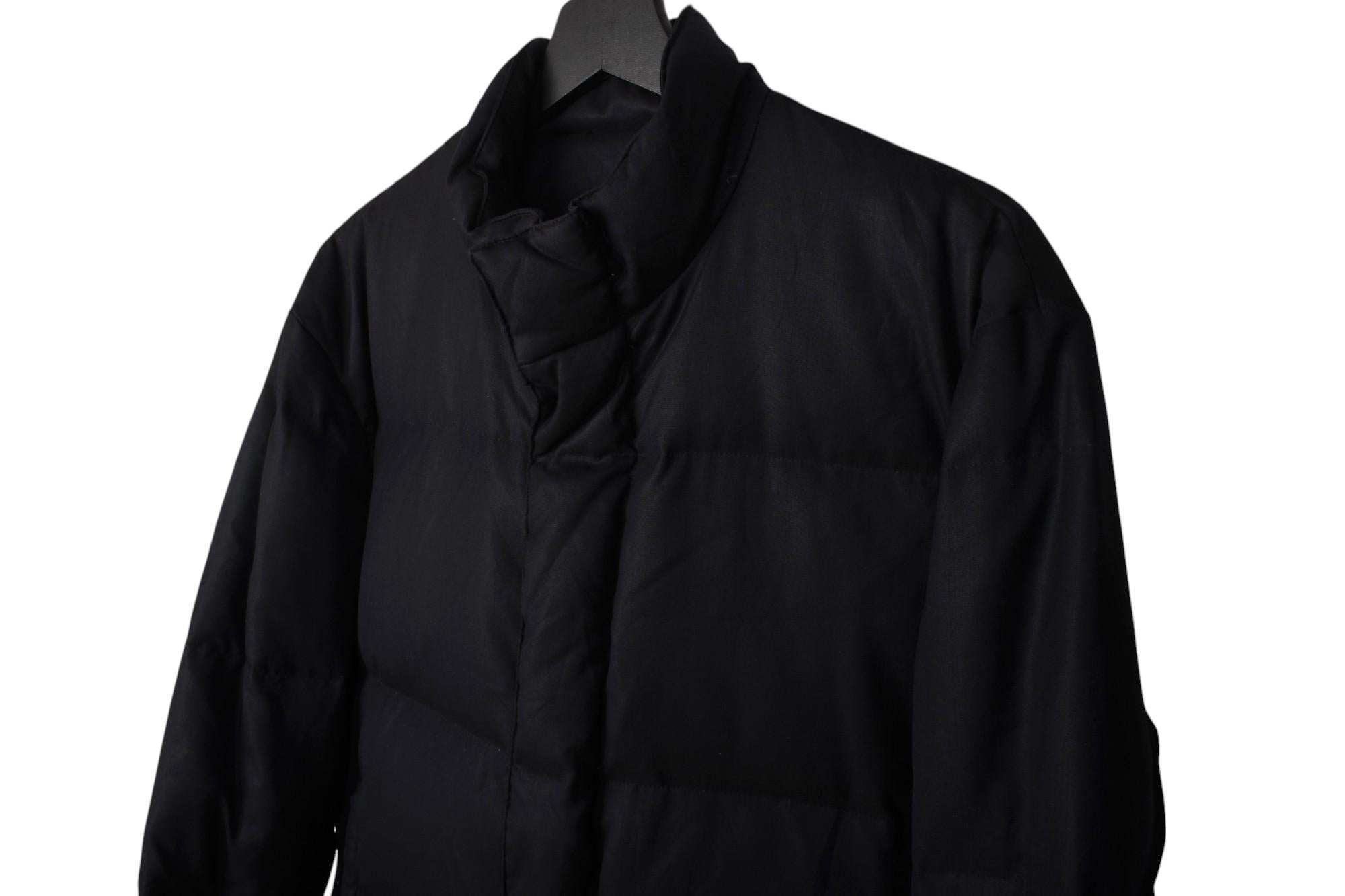 Black Z Zegna Men Jacket Down Bomber Minimalistic Size S/M, S1476 For Sale