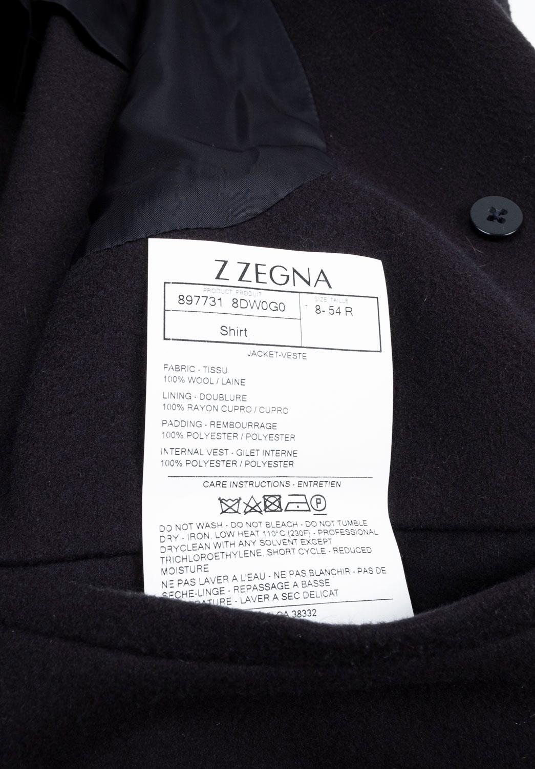 Z Zegna Men Over Coat in Wool Size ITA54/Large For Sale 3