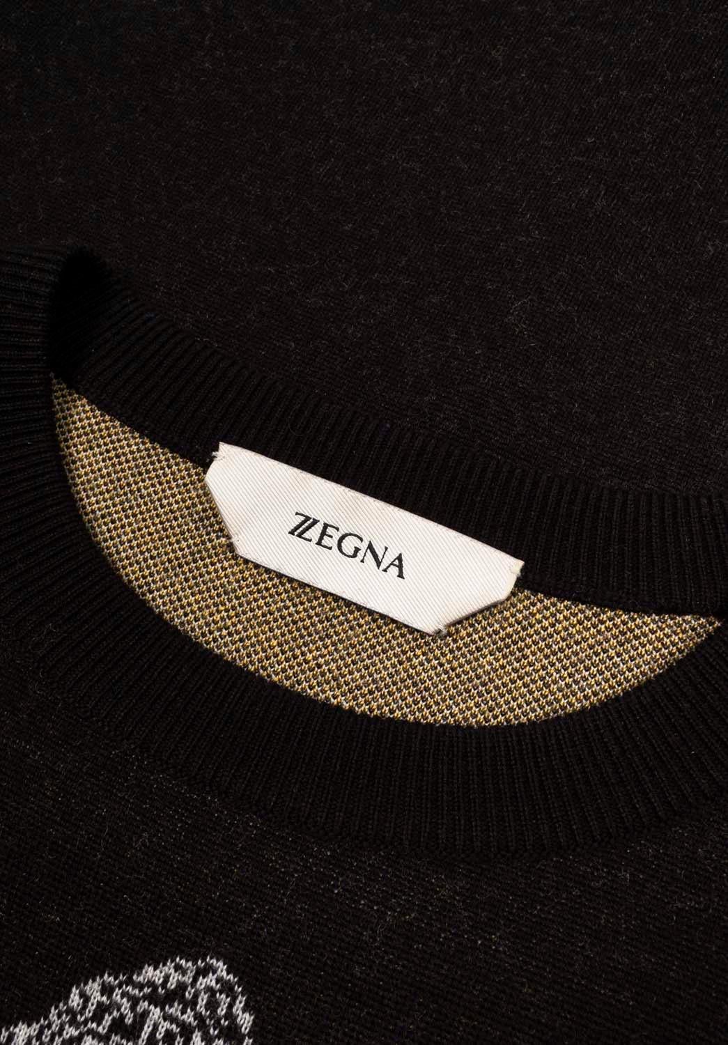 Z Zegna Men Sweater Crew Neck Knit Size M, S1204 For Sale 1