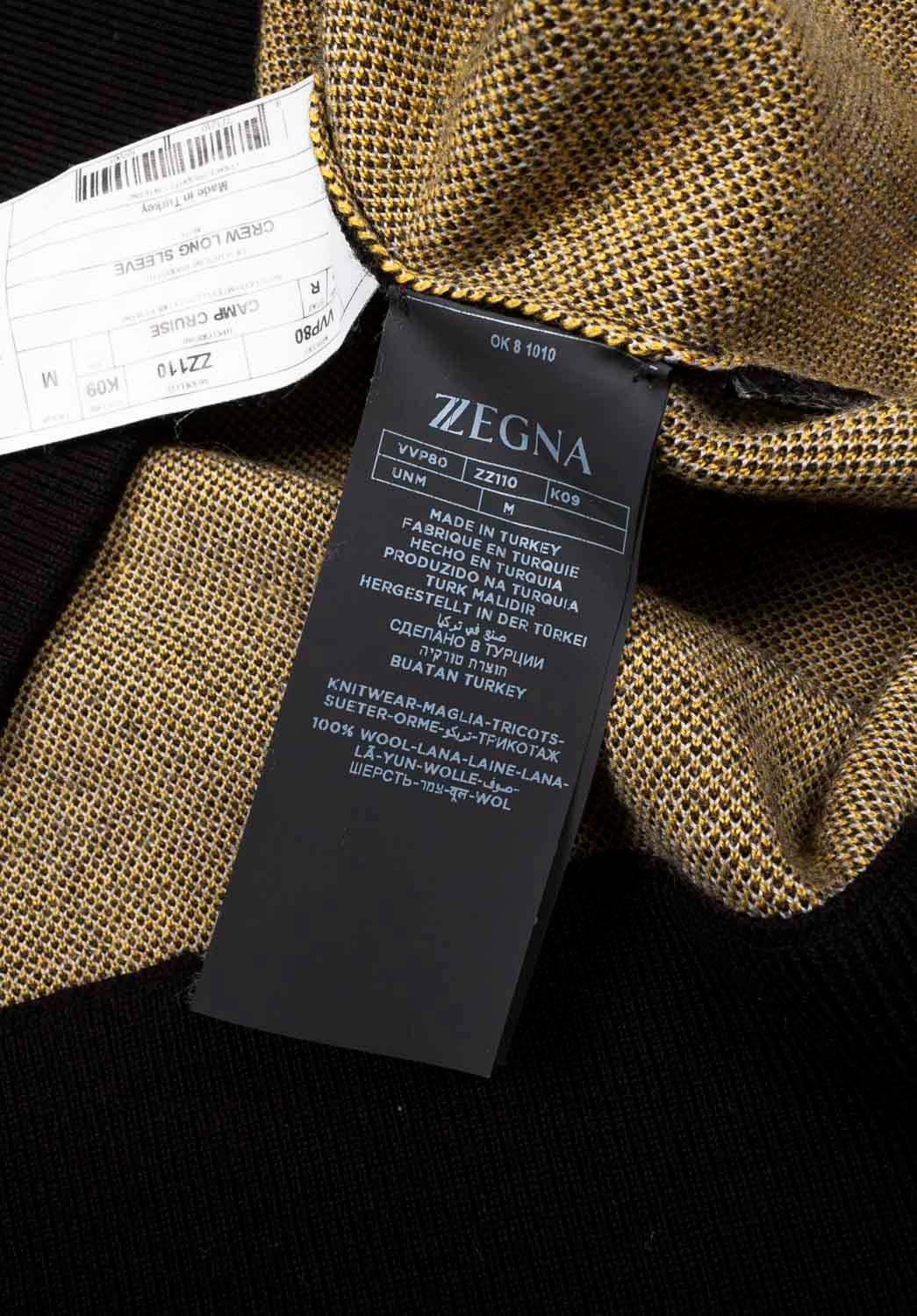 Z Zegna Men Sweater Crew Neck Knit Size M, S1204 For Sale 2
