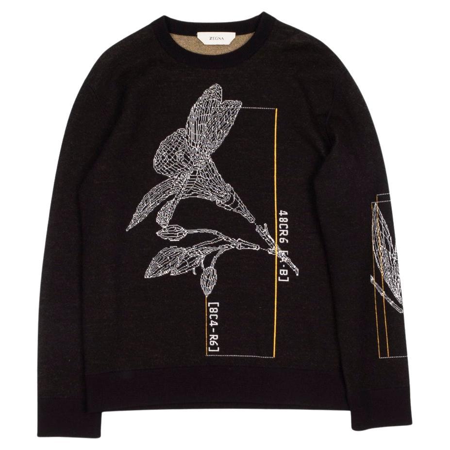 Z Zegna Men Sweater Crew Neck Knit Size M, S1204 For Sale