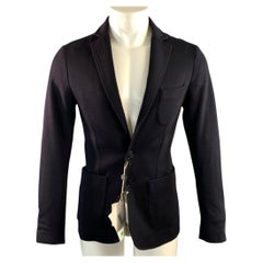 Giacca blazer Z ZEGNA taglia 34 in misto lana blu navy