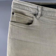 Z ZEGNA Size 36 Grey Cotton Blend Straight Jeans