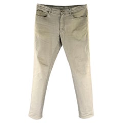 Z ZEGNA Size 36 Grey Cotton Blend Straight Jeans