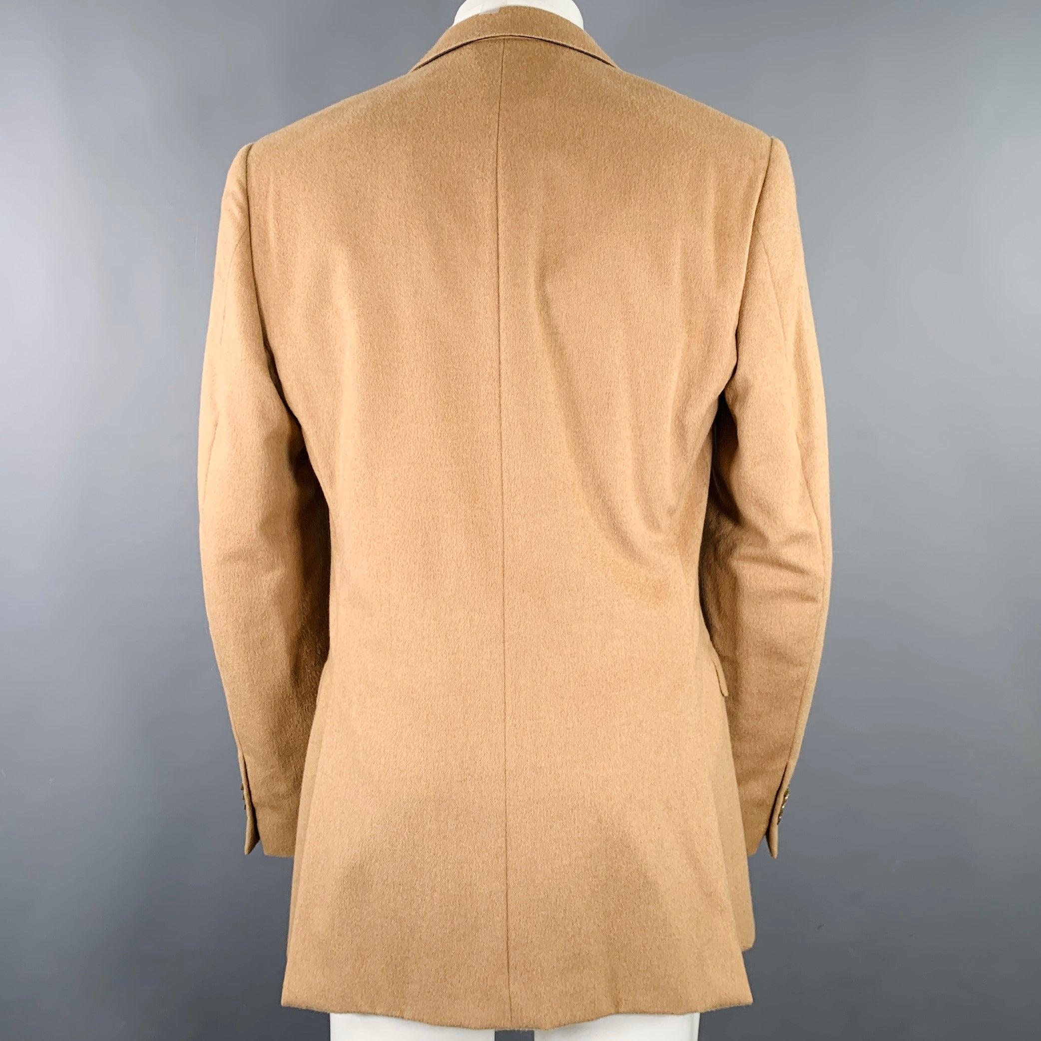 Z ZEGNA Size 40 Long Beige Camel Hair Single breasted Sport Coat In Excellent Condition In San Francisco, CA