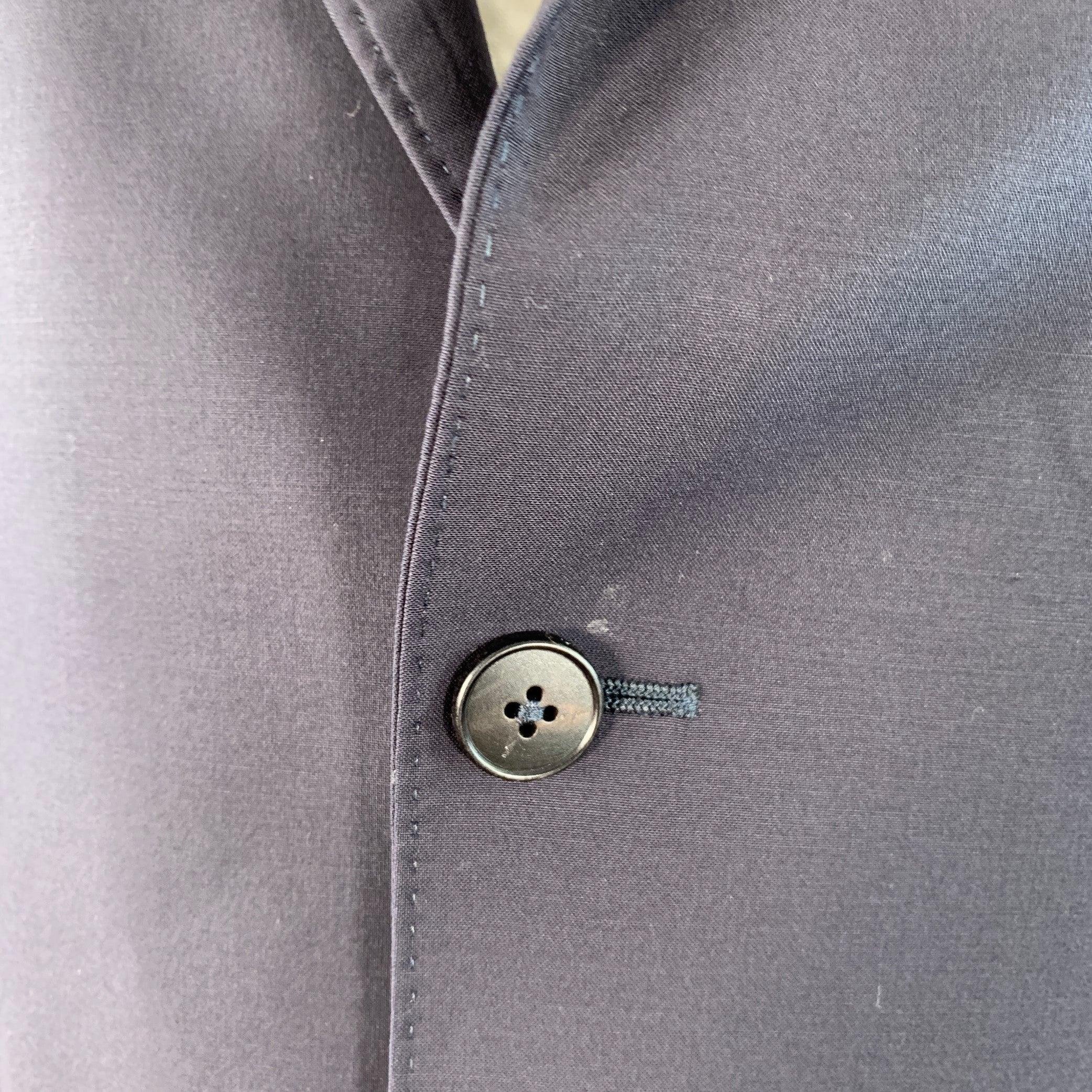 Z Zegna Taglia 42 Regolare Abito in Lana Navy con Risvolto a Tacca in vendita 2