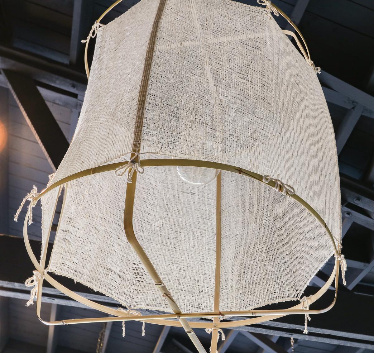 Z2 Blond White Silk Pendant Chandelier by Ay Illuminate For Sale 2
