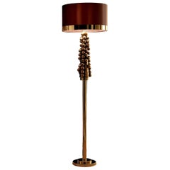 Z455 Pure Gold-Plated Majolica Floor Lamp