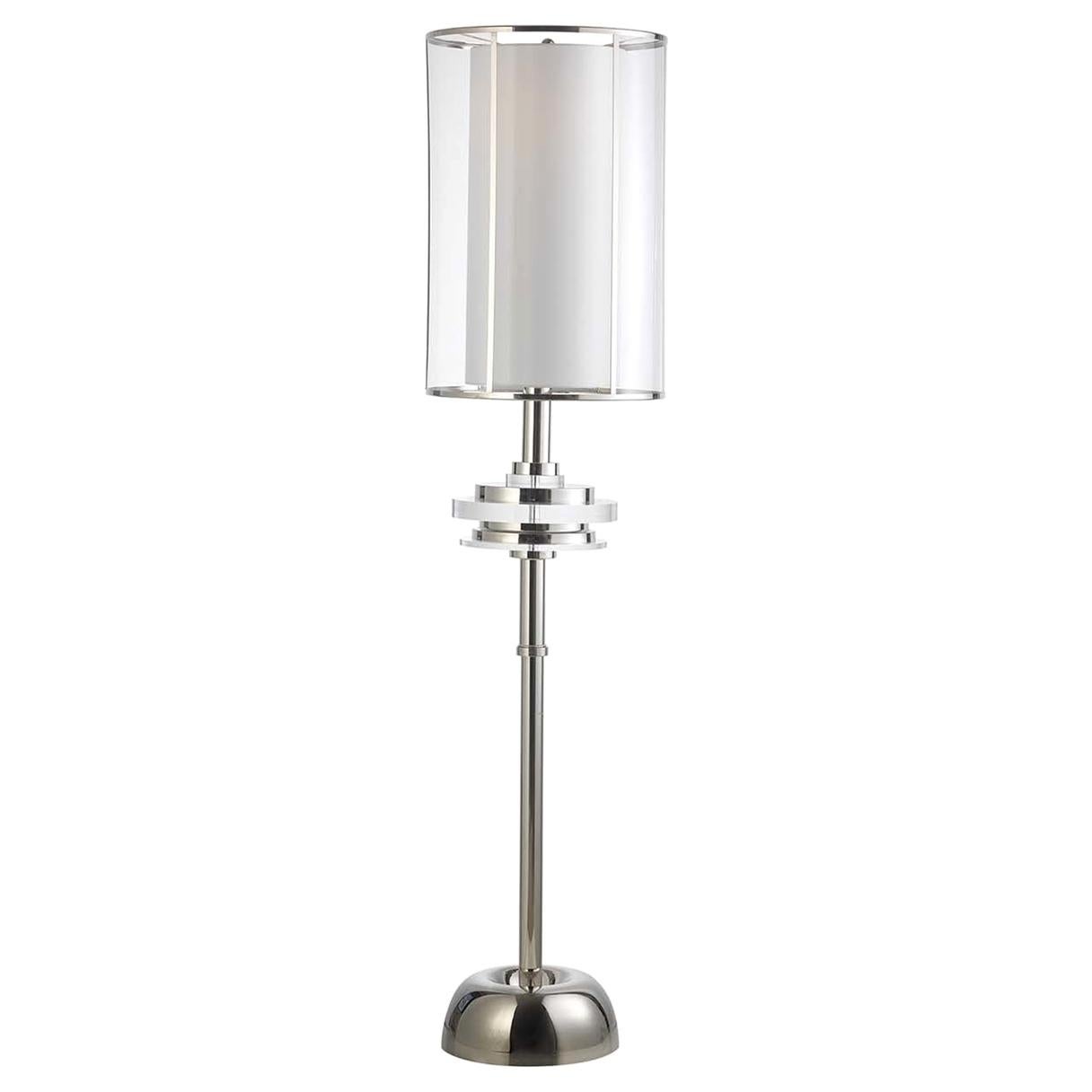 Nickel and Brass Rams Head and Hooved Floor Lamp with Carrera Marble