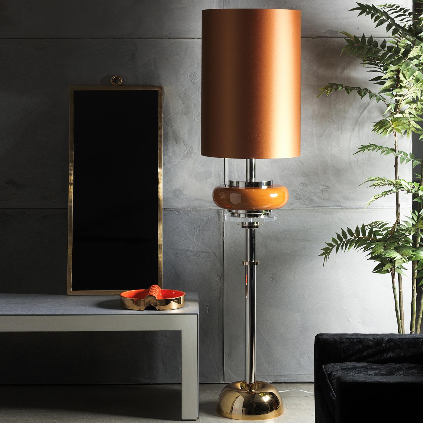 Modern Z631 Golden Brass and Nickel Floor Lamp