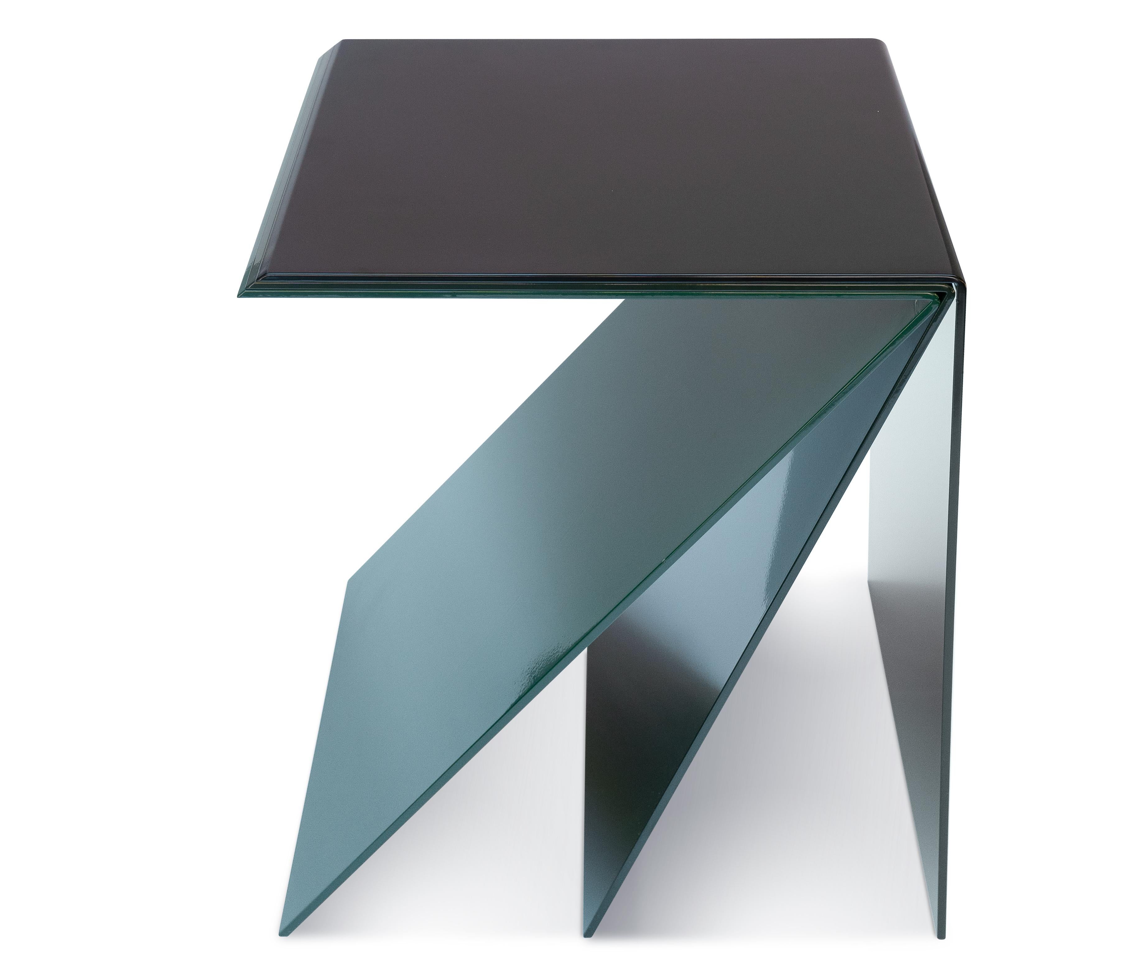 Powder-Coated ZA Multi Layered Metal Side Table by OA For Sale