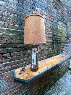 Lampe à motif abstrait en poterie hollandaise Zaalberg