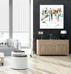 The Surf Lodge – Figurative lebhafte moderne Liebe, Originalgemälde