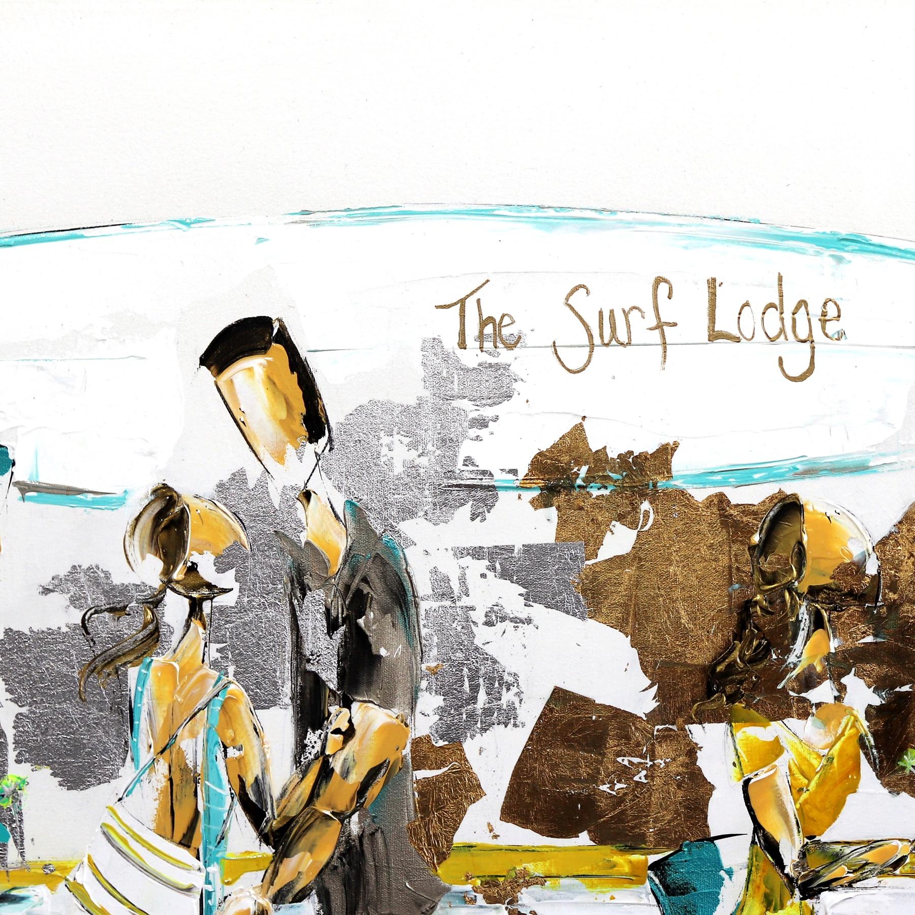The Surf Lodge - Figurative Vibrant Modern Love Original Painting For Sale 4