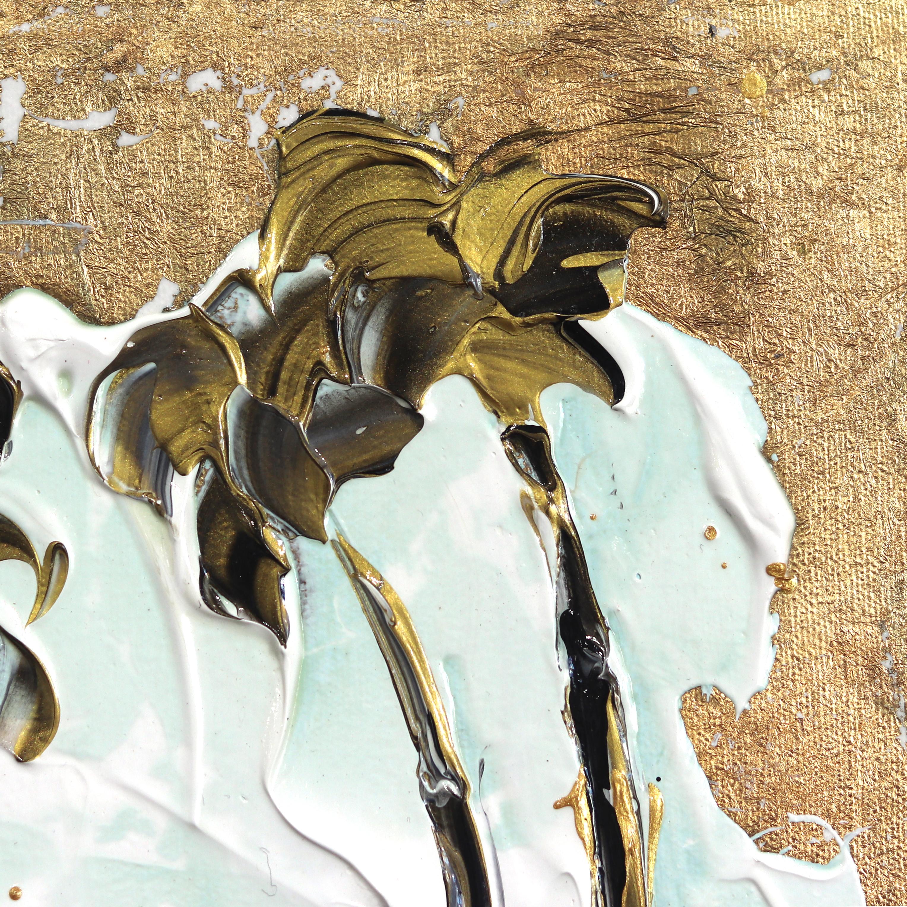 Palme d'oro #2 - Pittura astratta moderna e testuale in vendita 2