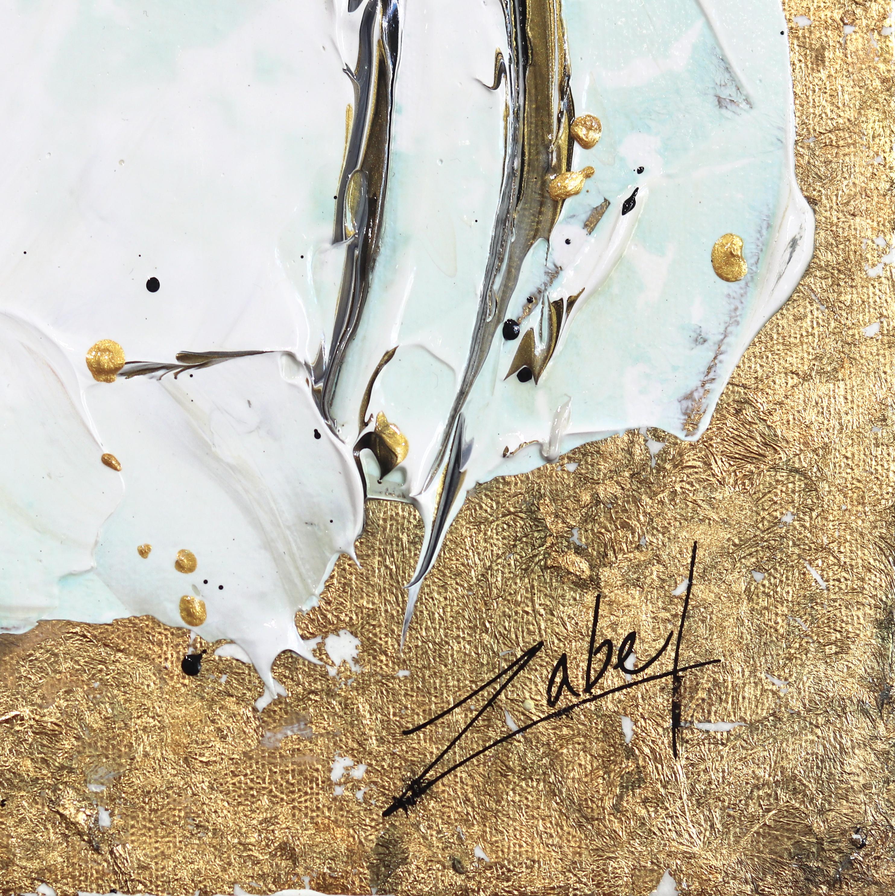 Palme d'oro #2 - Pittura astratta moderna e testuale in vendita 3