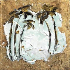 Golden Palms #2 - Modern Textural Abstract Original Painting