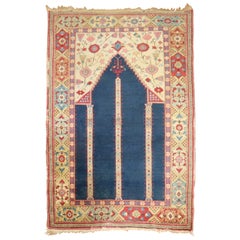 Tapis de prière roumain translucide de Tuduc collection Zabihi du 19ème siècle