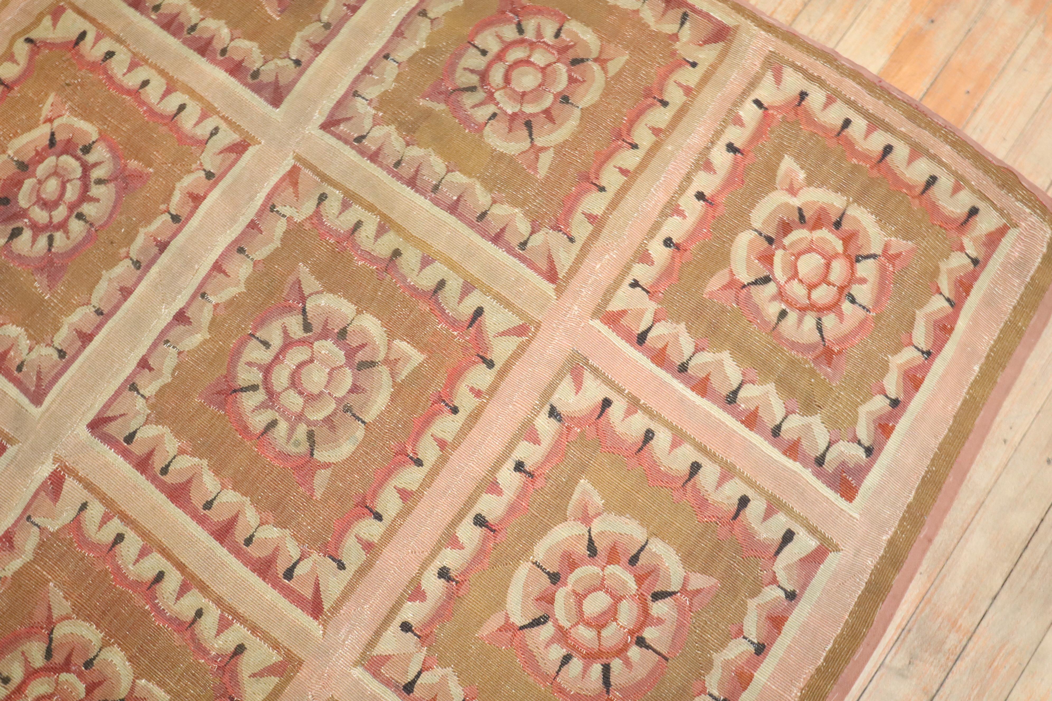 Zabihi Collection 18th Century French Aubusson In Distressed Condition For Sale In New York, NY