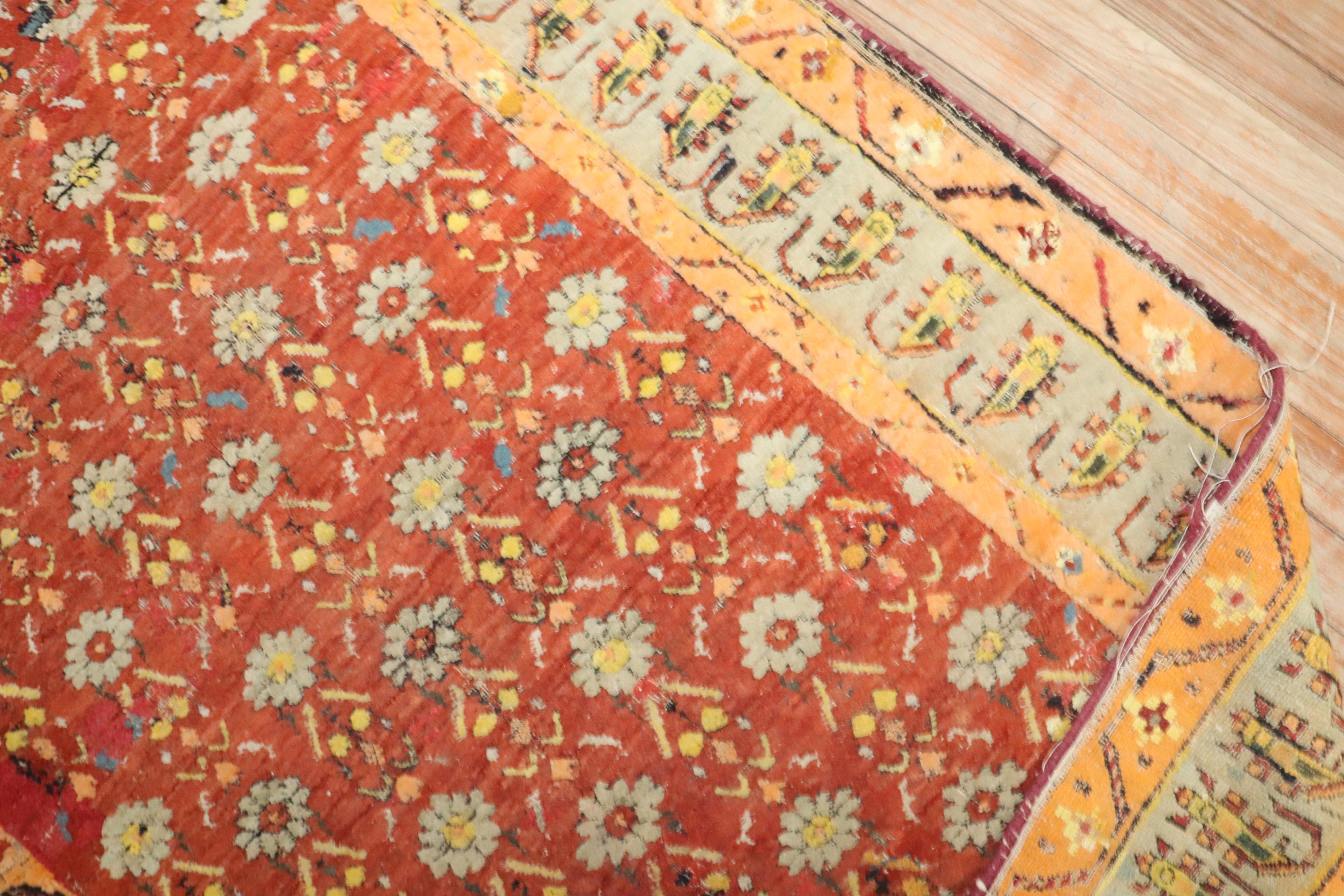 Zabihi Collection 19th Century Agra Rug 4