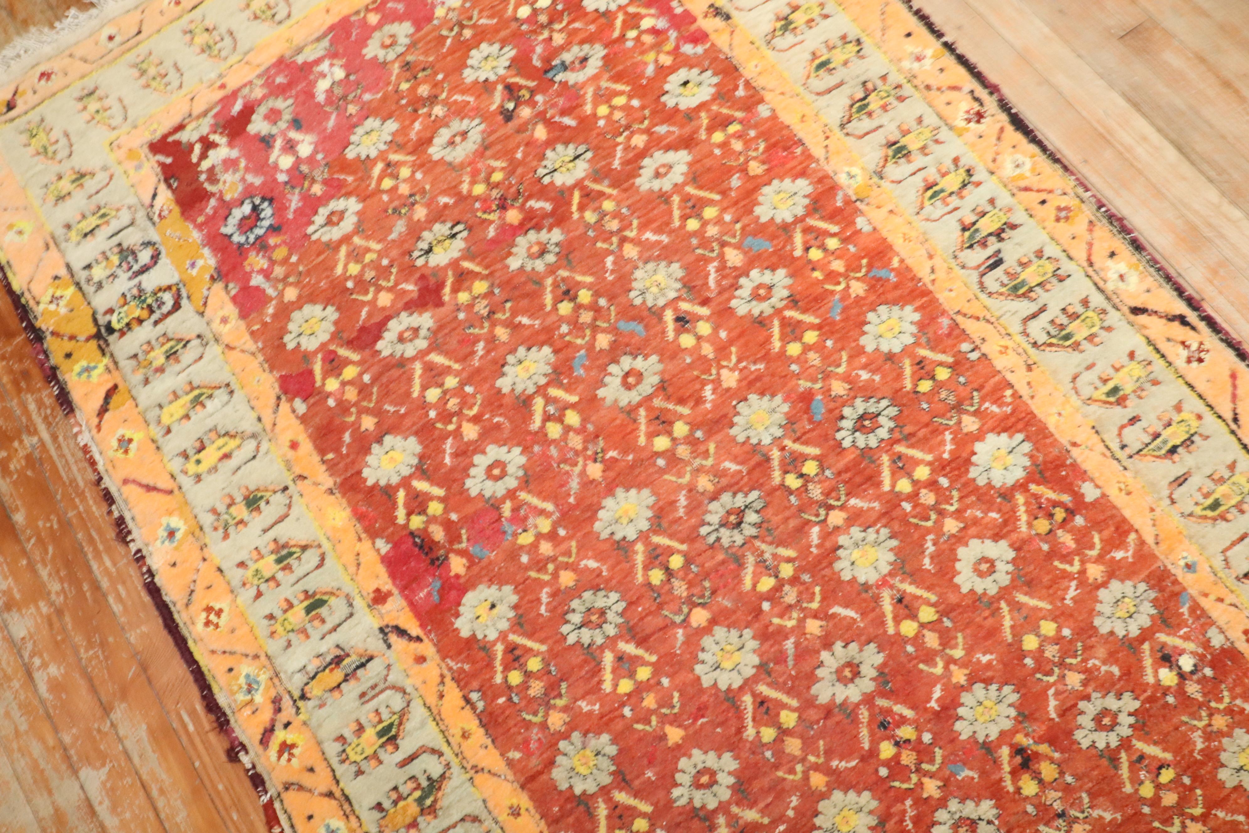 Hand-Knotted Zabihi Collection 19th Century Agra Rug
