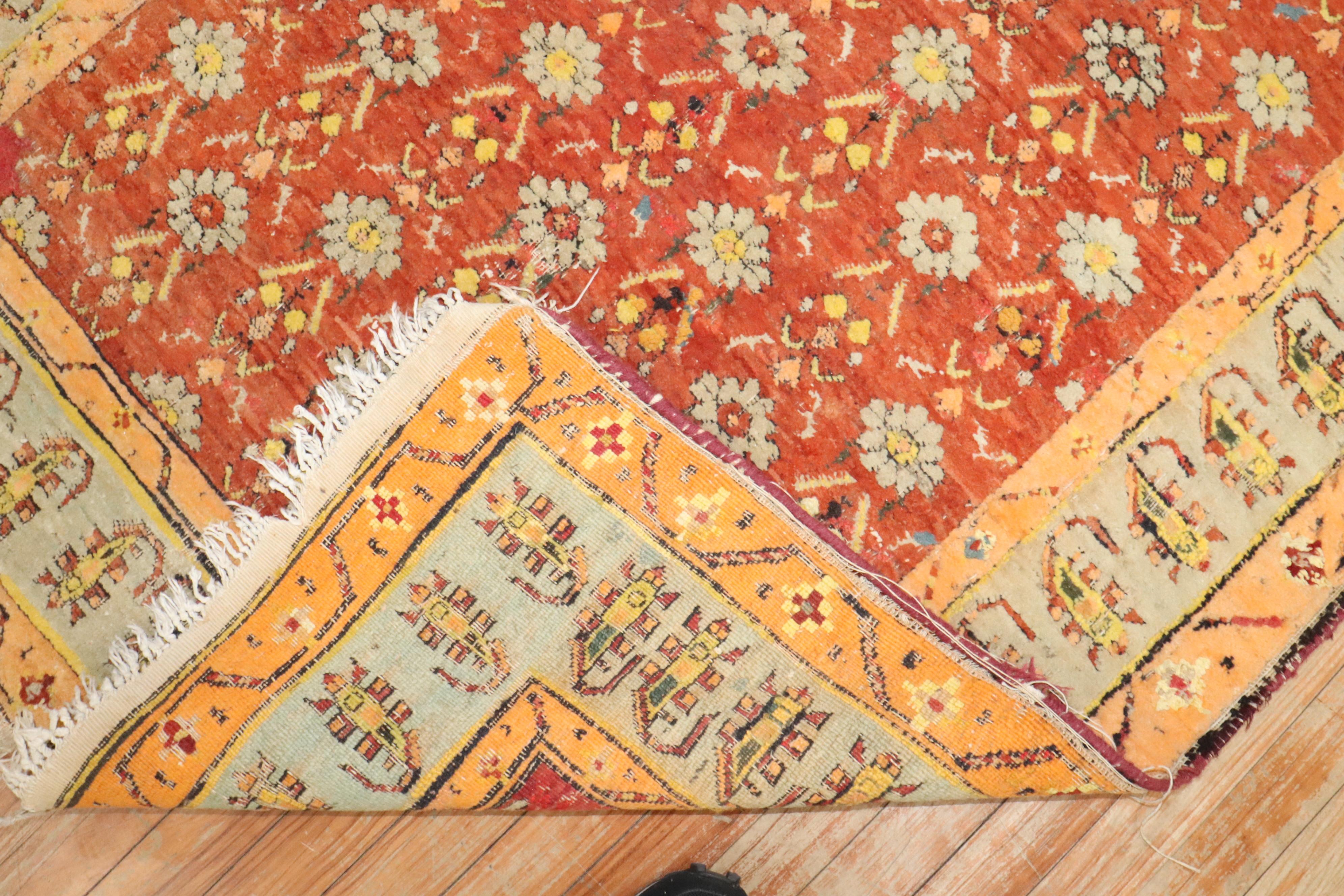 Wool Zabihi Collection 19th Century Agra Rug