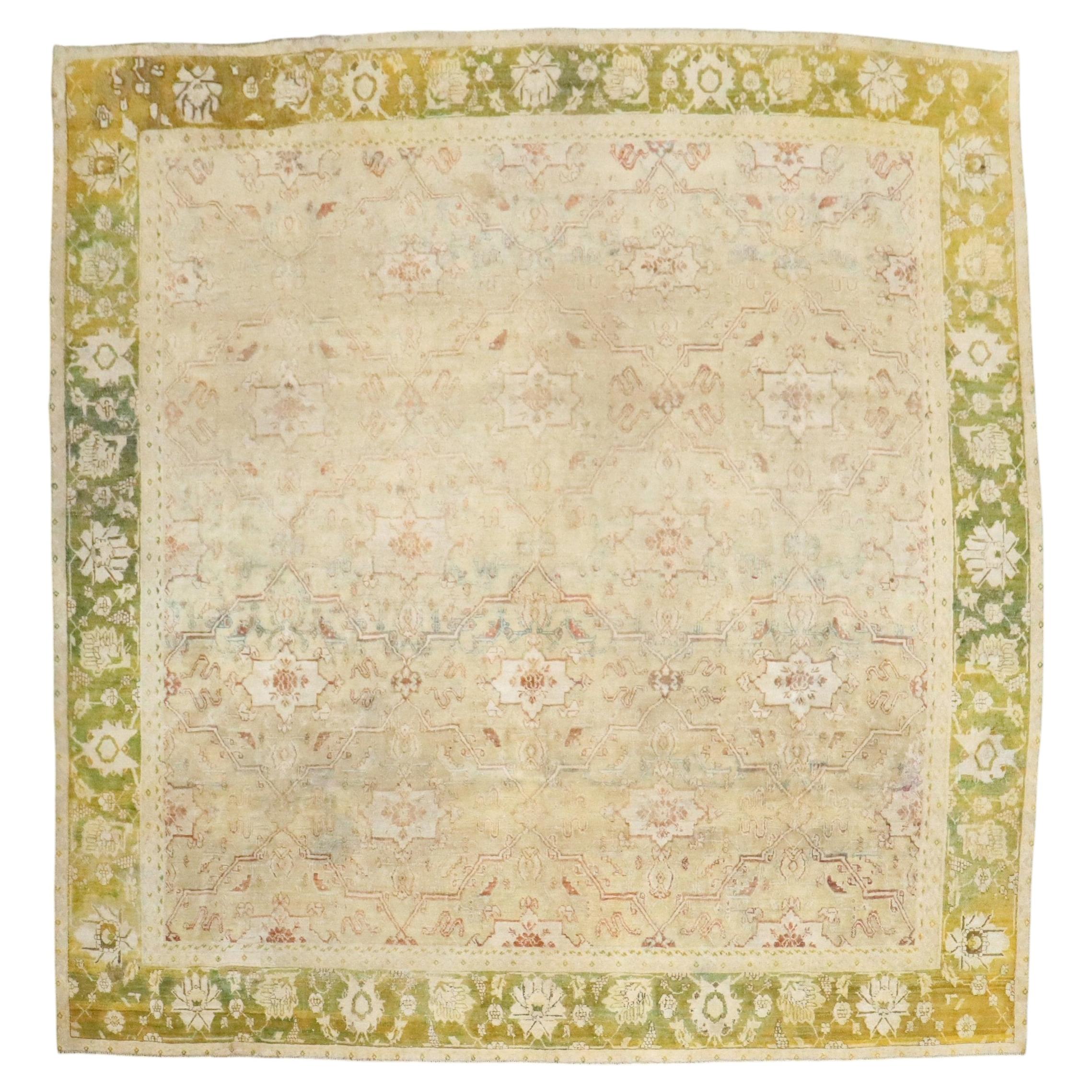 Collezione Zabihi: tappeto indiano antico di Agra del XIX secolo, 8'5'' x 8'8''