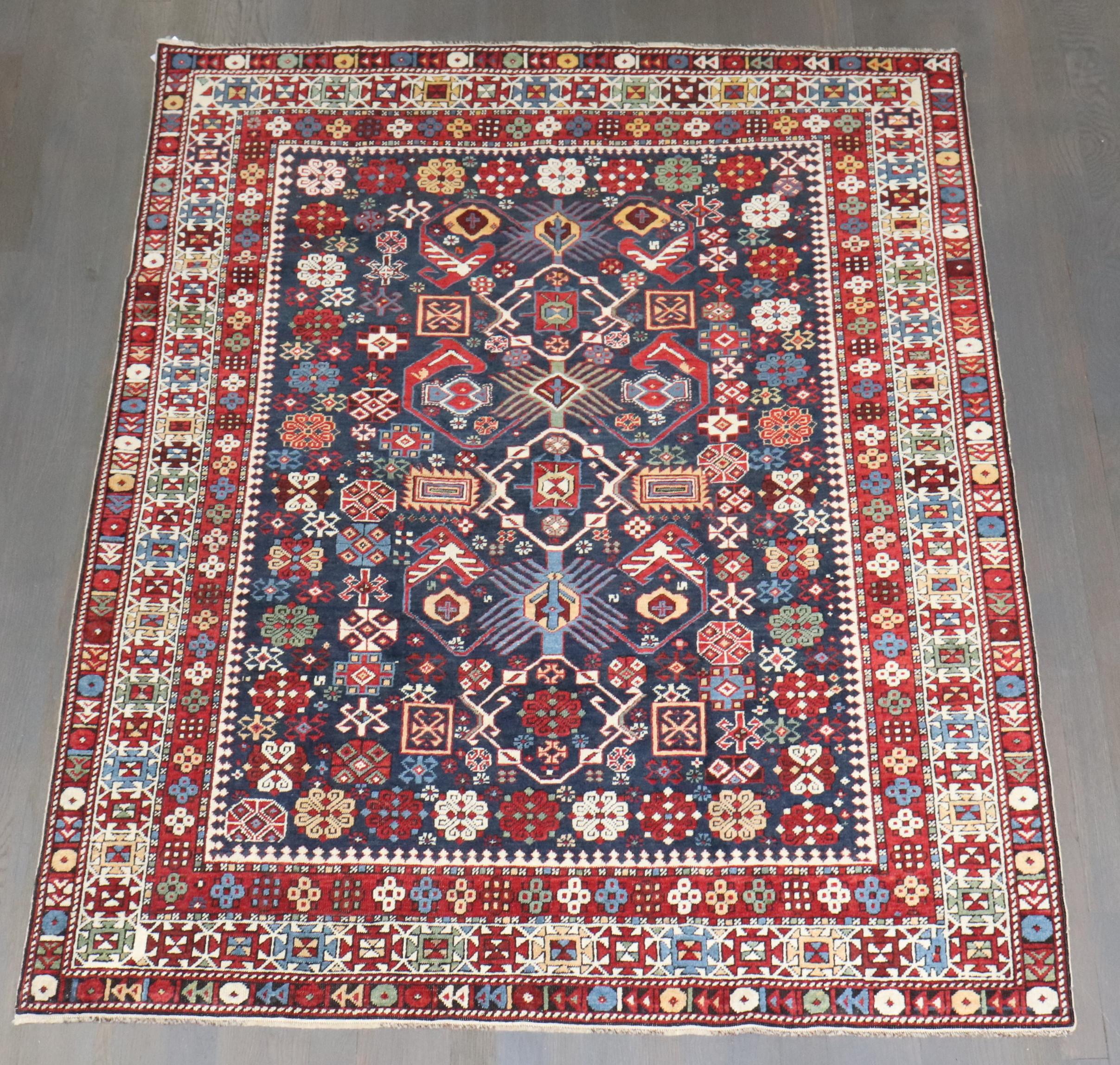Zabihi Collection 19th Century Antique Shirvan Rug (Handgeknüpft) im Angebot