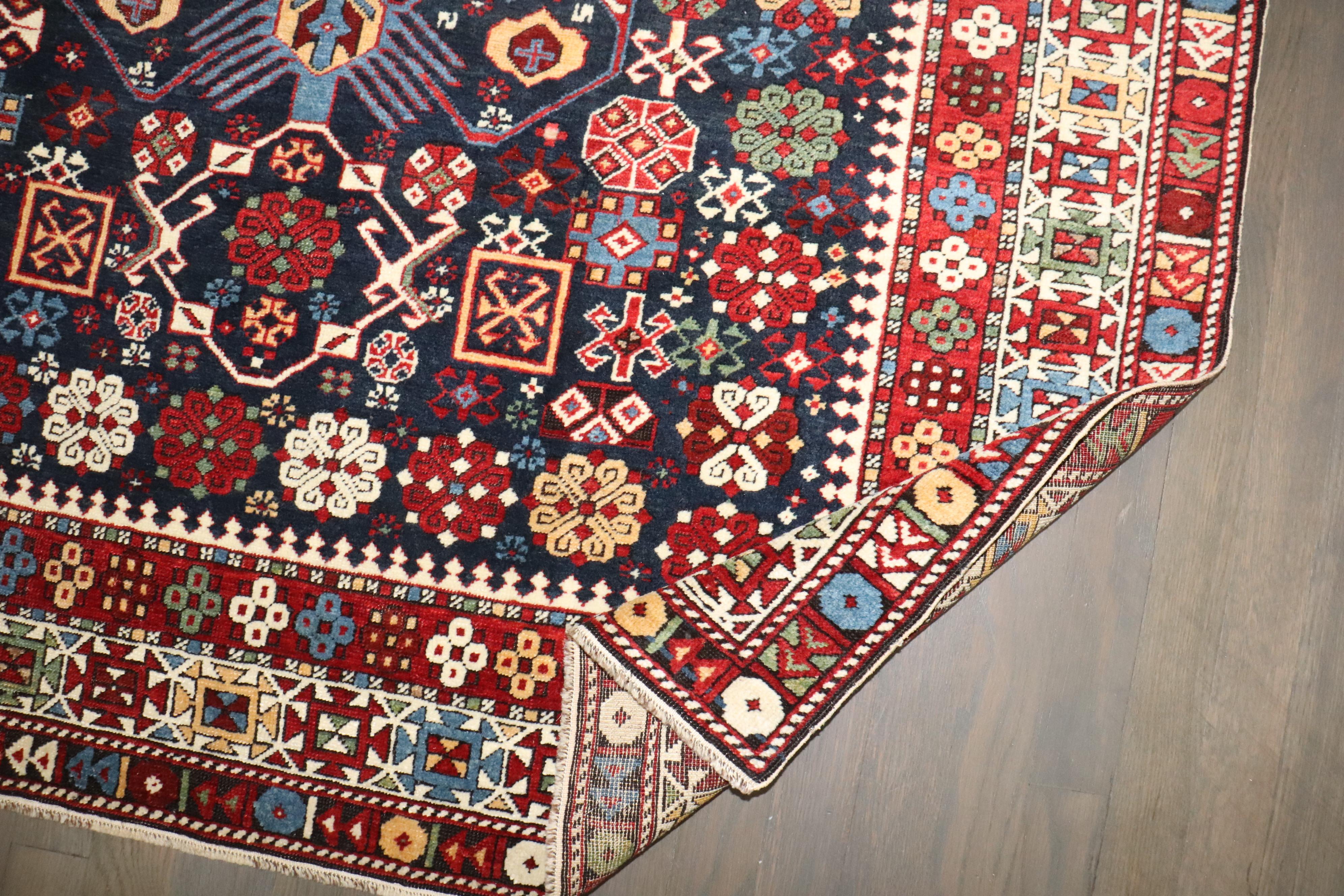 Zabihi Collection 19th Century Antique Shirvan Rug (19. Jahrhundert) im Angebot