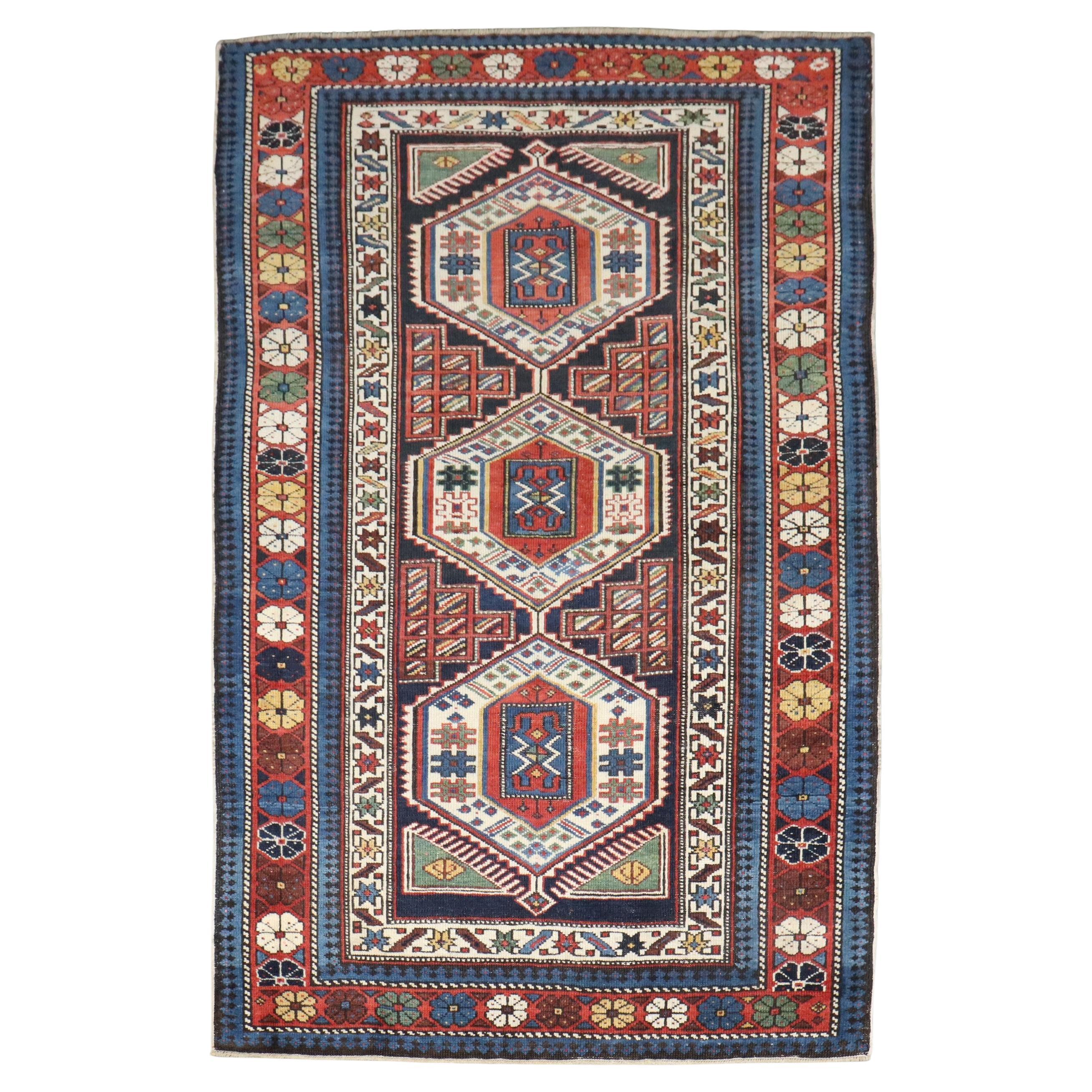Tappeto Shirvan antico del XIX secolo della Collection'S di Zabihi in vendita