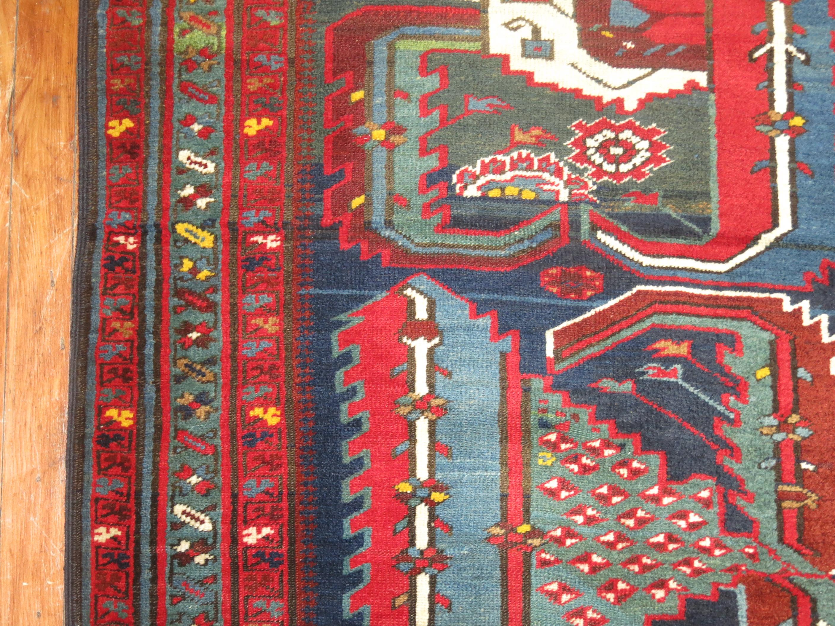 Zabihi Collection 19. Jahrhundert Antiker Talish Langer Läufer im Angebot 5