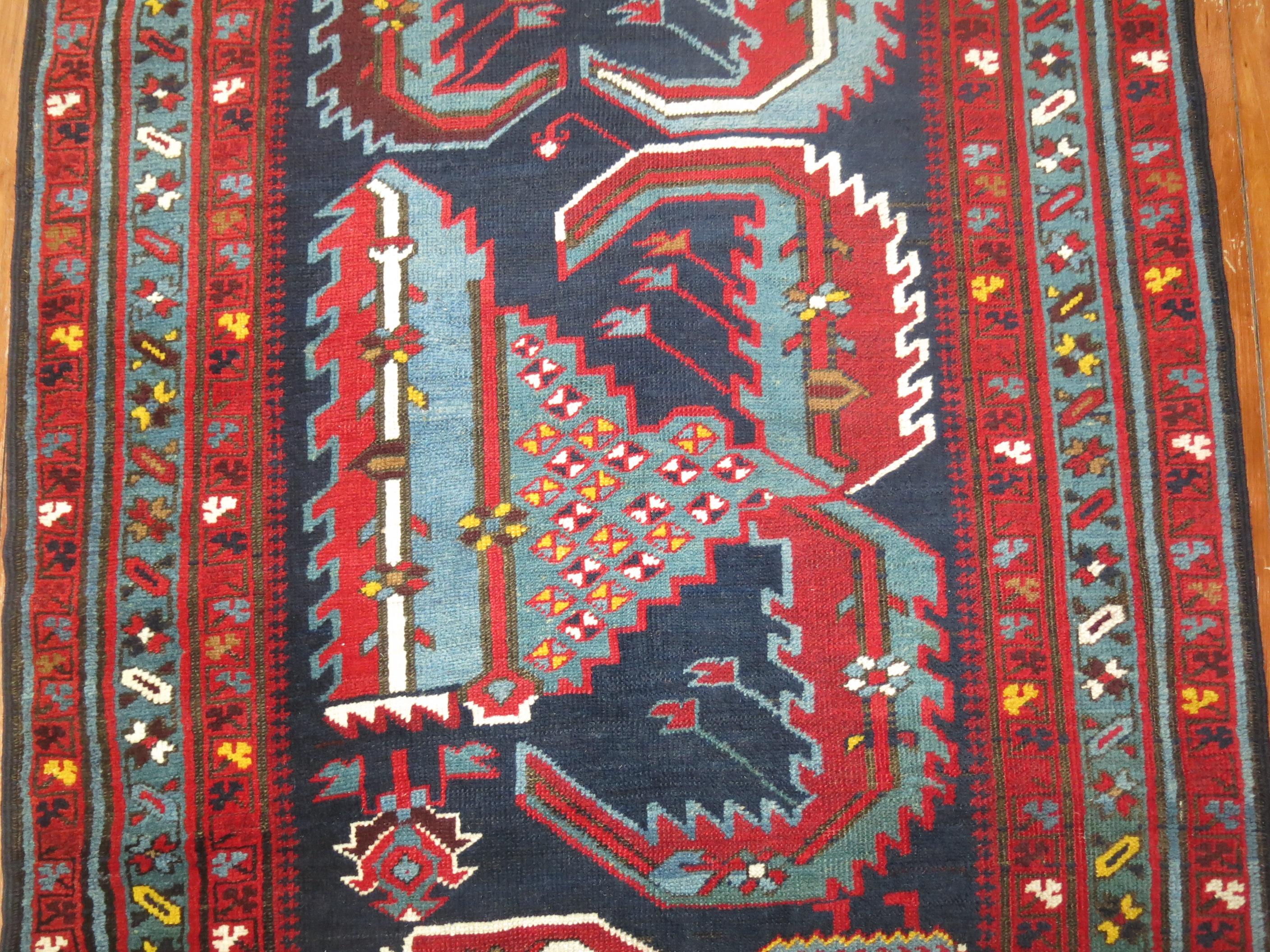 Zabihi Collection 19. Jahrhundert Antiker Talish Langer Läufer (Kaukasisch) im Angebot