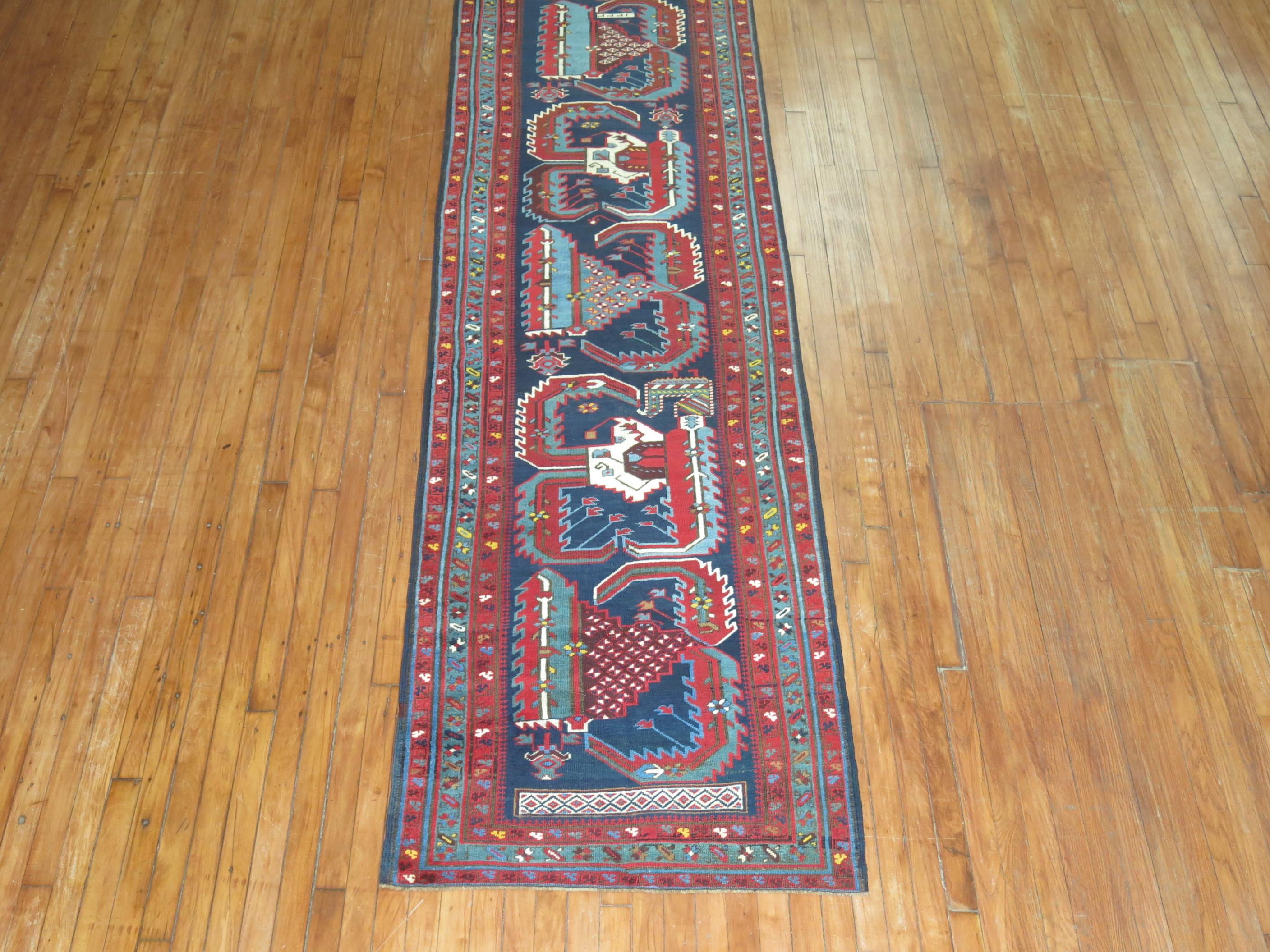 Zabihi Collection 19. Jahrhundert Antiker Talish Langer Läufer im Angebot 2