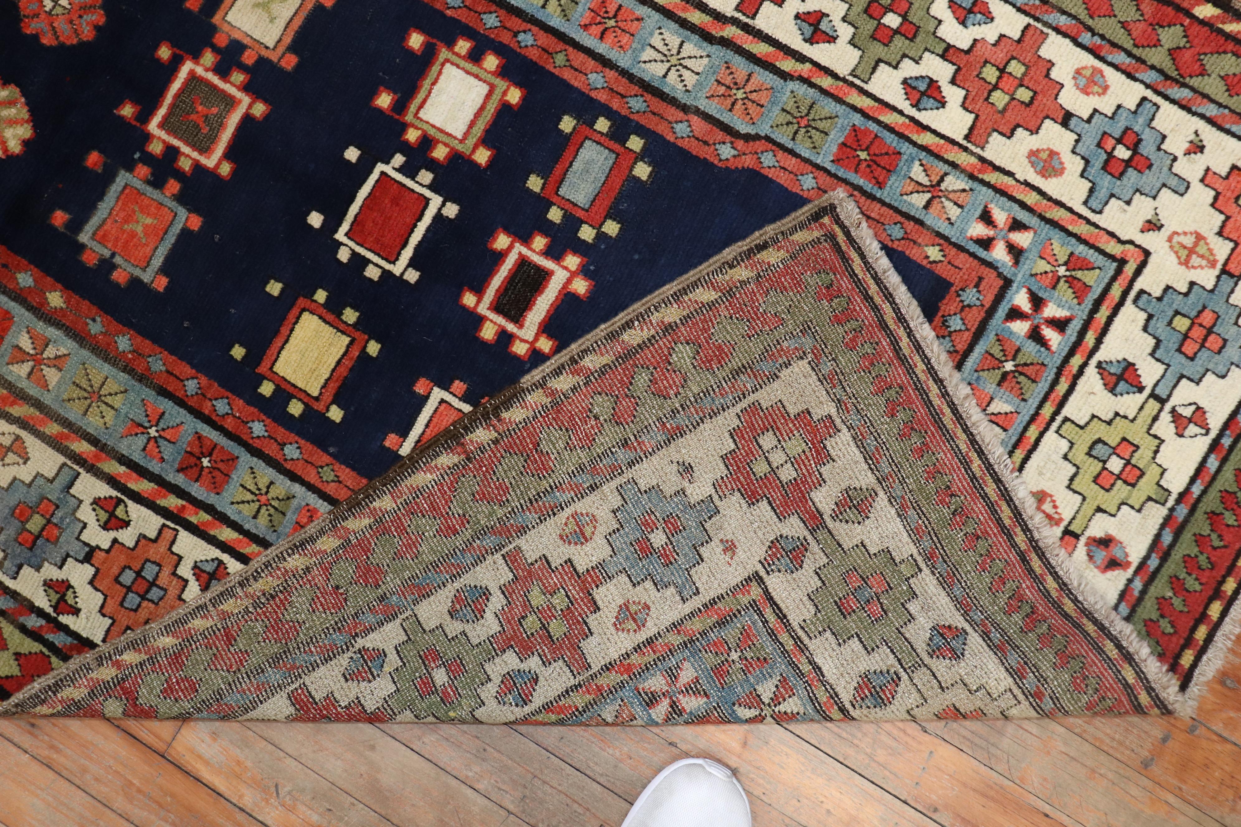 Kazakh Tapis de couloir talish ancien de la collection Zabihi du 19ème siècle en vente
