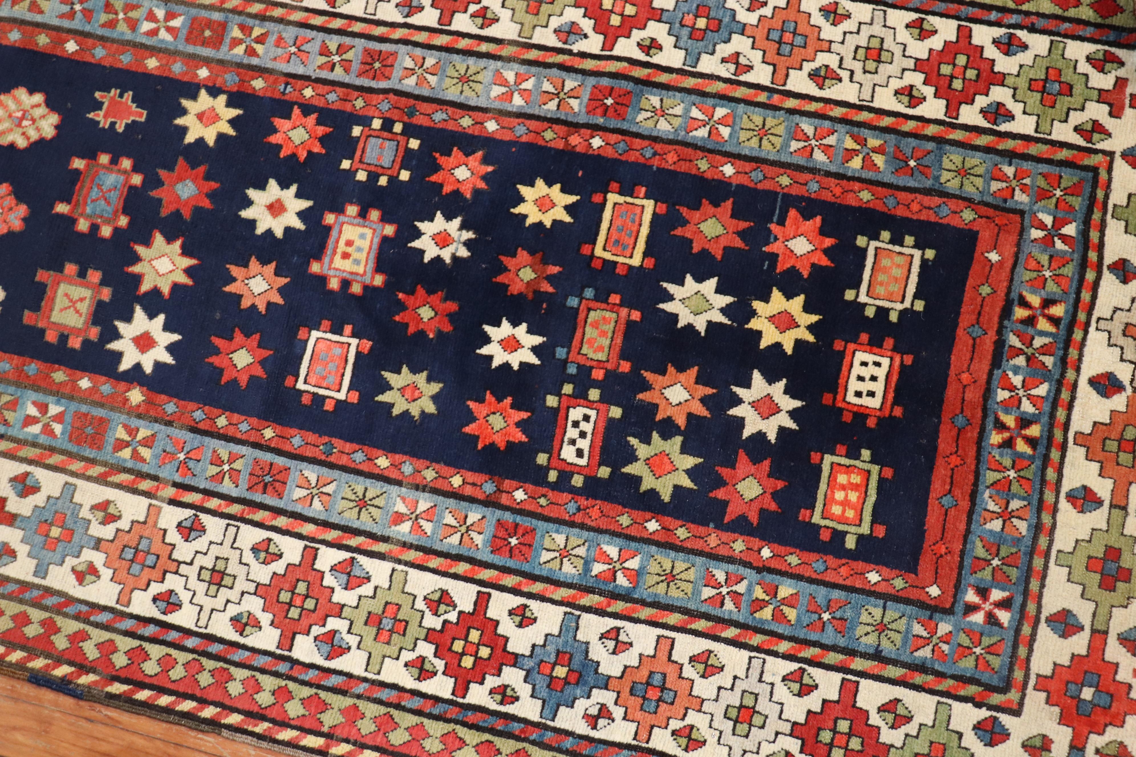 XIXe siècle Tapis de couloir talish ancien de la collection Zabihi du 19ème siècle en vente
