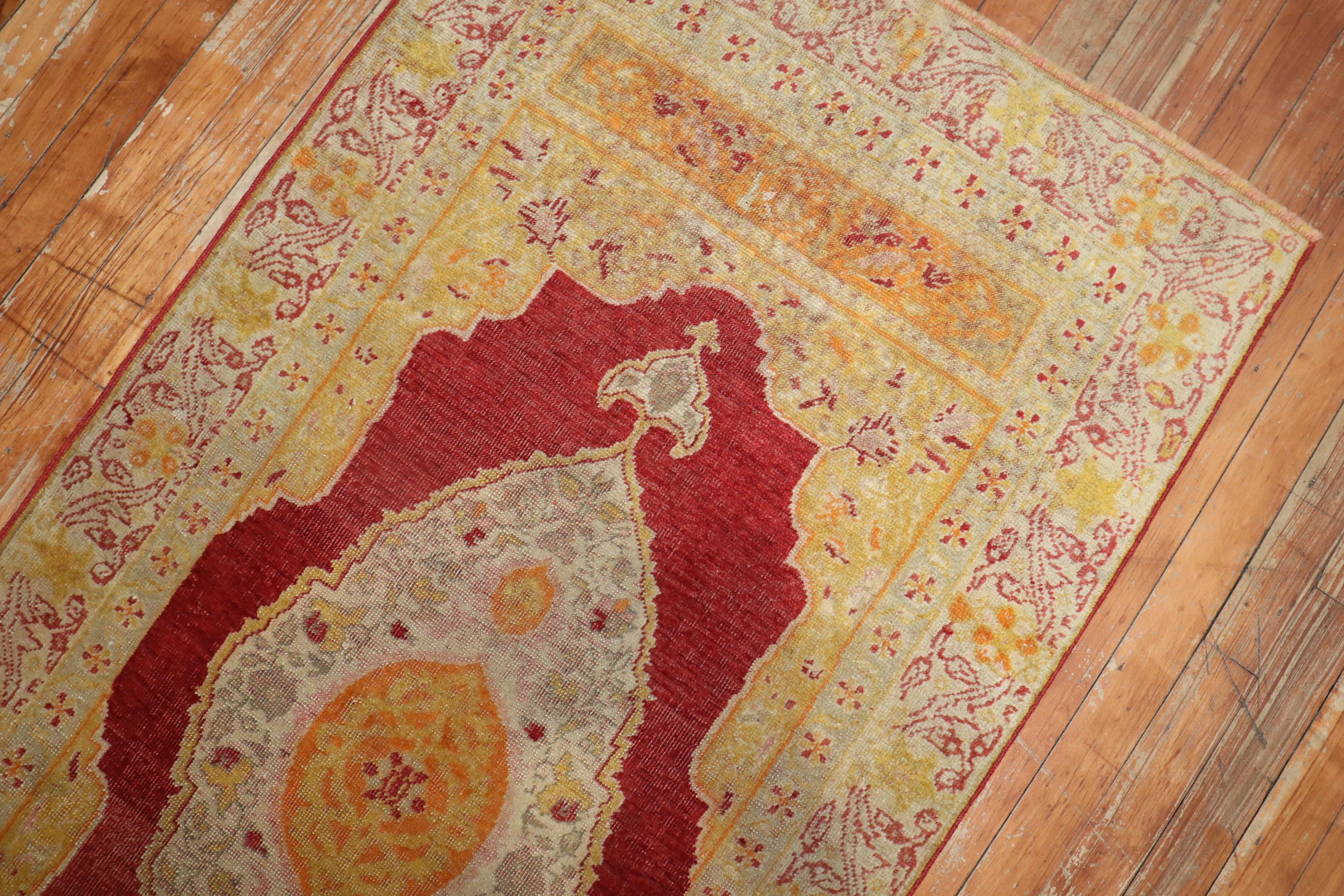 Zabihi Collection 19th Century Antique Turkish Sivas Small Runner In Good Condition For Sale In New York, NY