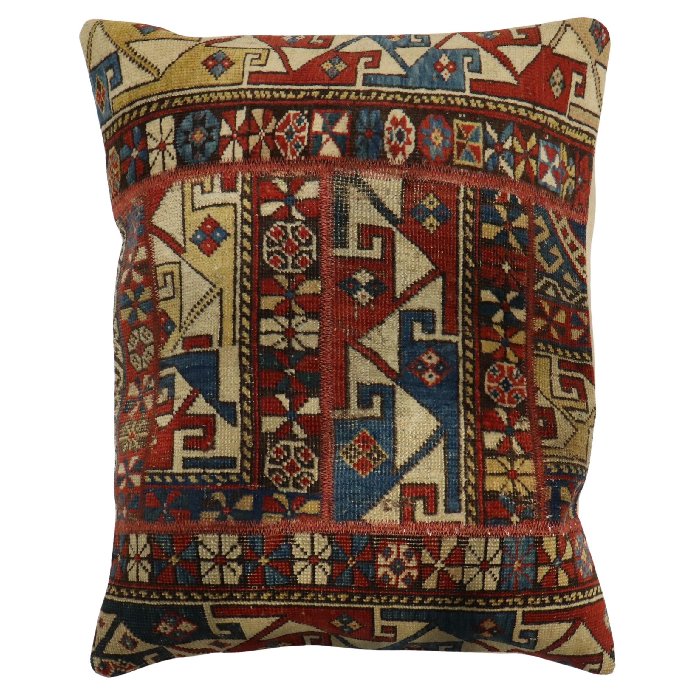 Zabihi Collection 19th Century Caucasian Rug Pillow