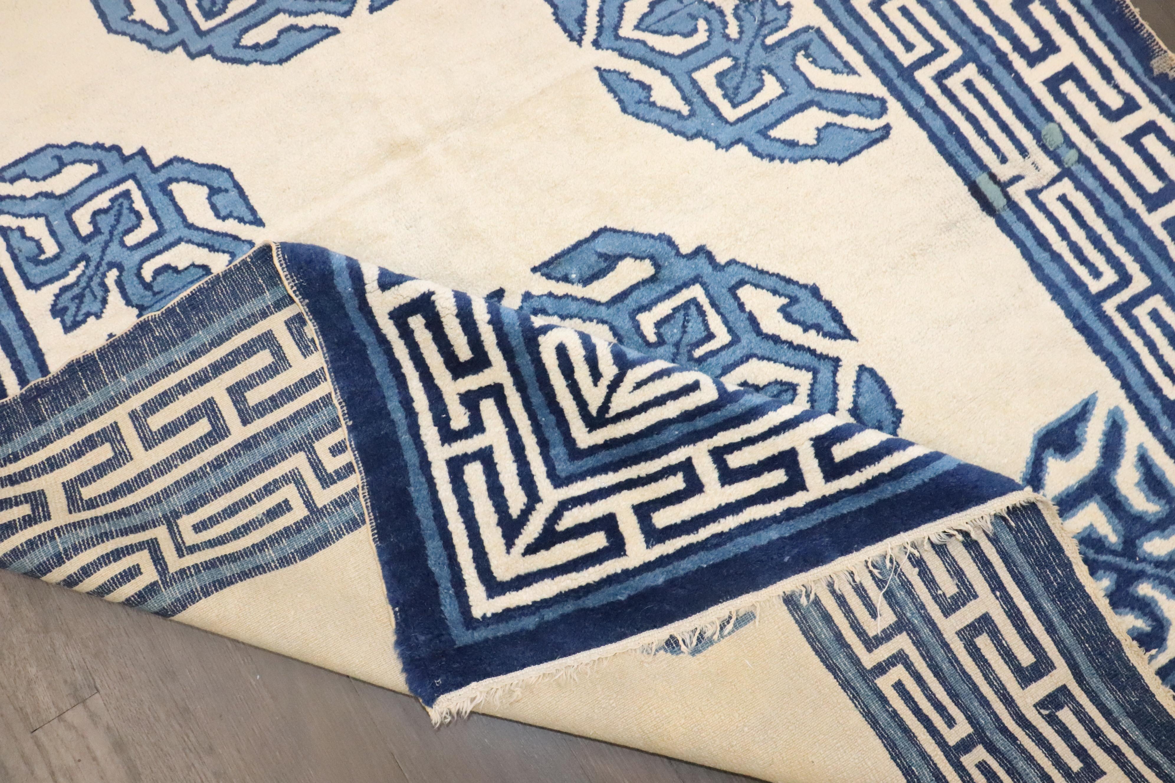 Mongolian Zabihi Collection 19th Century Chinese Peking Rug For Sale
